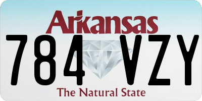 AR license plate 784VZY
