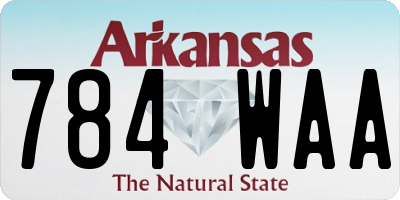 AR license plate 784WAA