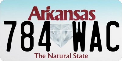 AR license plate 784WAC