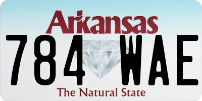 AR license plate 784WAE
