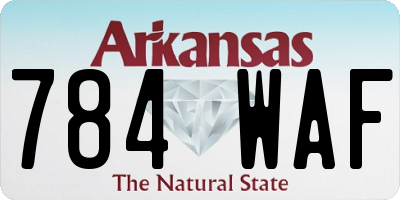 AR license plate 784WAF