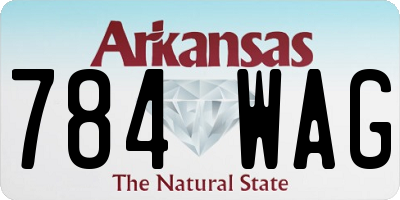 AR license plate 784WAG