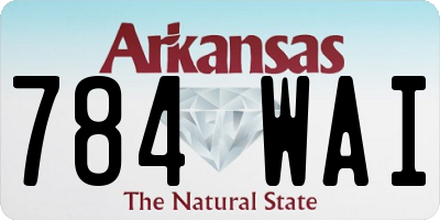 AR license plate 784WAI
