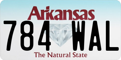 AR license plate 784WAL
