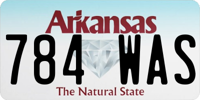 AR license plate 784WAS