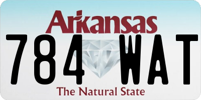 AR license plate 784WAT