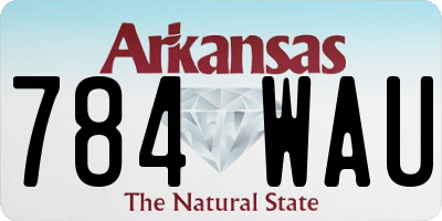 AR license plate 784WAU