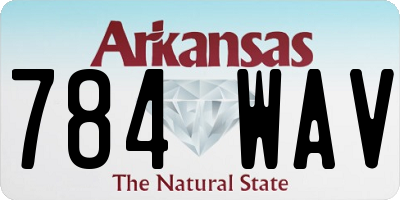 AR license plate 784WAV