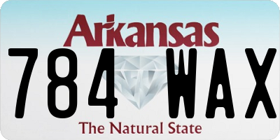 AR license plate 784WAX