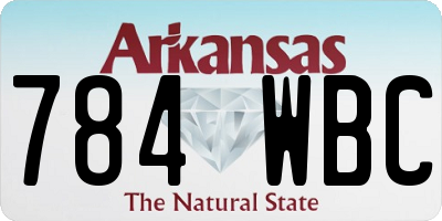 AR license plate 784WBC