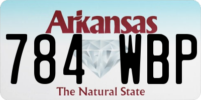 AR license plate 784WBP