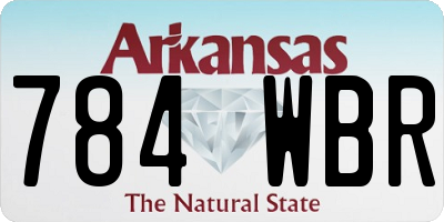 AR license plate 784WBR