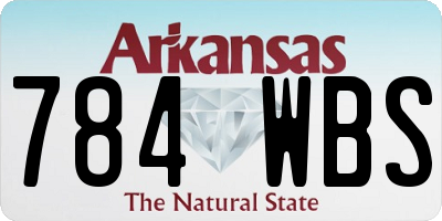 AR license plate 784WBS