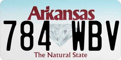 AR license plate 784WBV