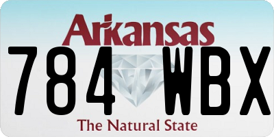 AR license plate 784WBX