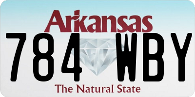 AR license plate 784WBY