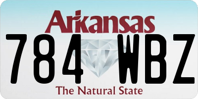 AR license plate 784WBZ