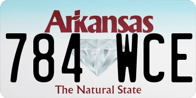 AR license plate 784WCE