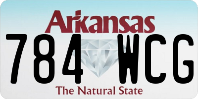 AR license plate 784WCG