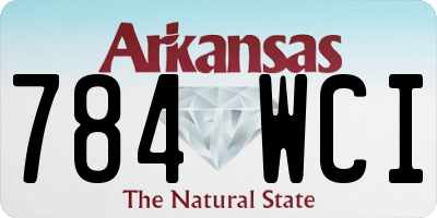 AR license plate 784WCI