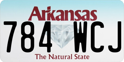 AR license plate 784WCJ