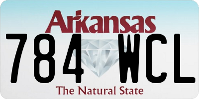 AR license plate 784WCL