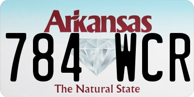 AR license plate 784WCR