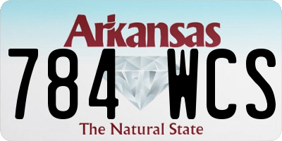 AR license plate 784WCS