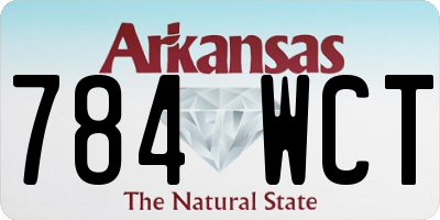 AR license plate 784WCT