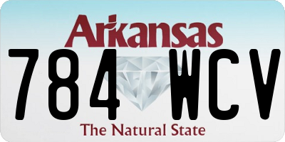 AR license plate 784WCV