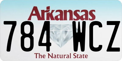 AR license plate 784WCZ