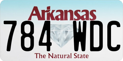 AR license plate 784WDC