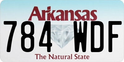 AR license plate 784WDF