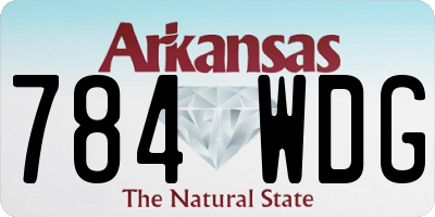 AR license plate 784WDG
