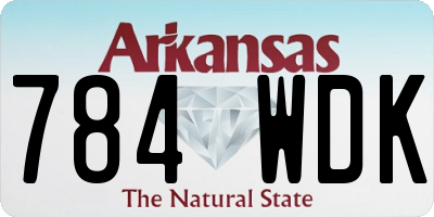 AR license plate 784WDK