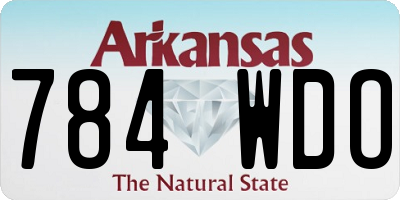 AR license plate 784WDO