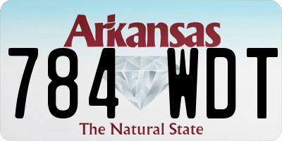 AR license plate 784WDT