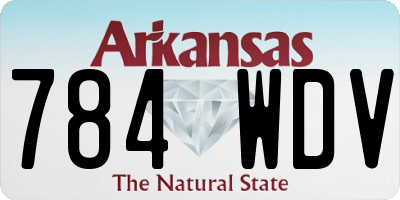 AR license plate 784WDV