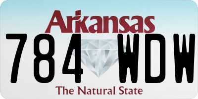 AR license plate 784WDW