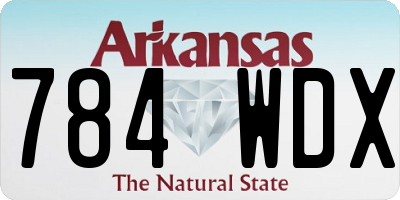 AR license plate 784WDX