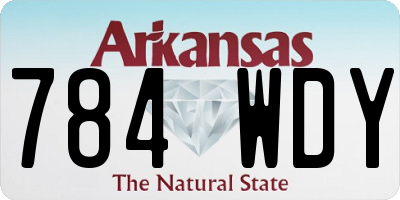 AR license plate 784WDY