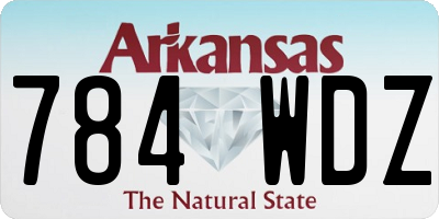 AR license plate 784WDZ