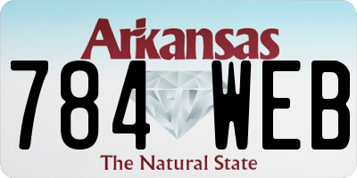 AR license plate 784WEB