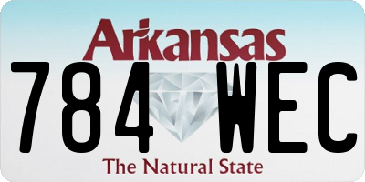 AR license plate 784WEC