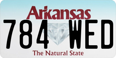 AR license plate 784WED