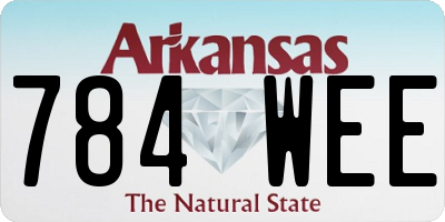 AR license plate 784WEE