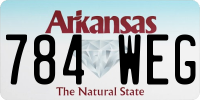 AR license plate 784WEG