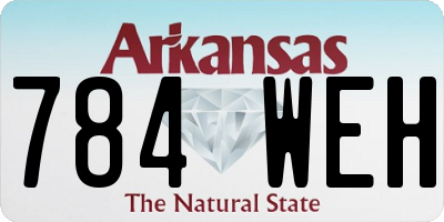 AR license plate 784WEH