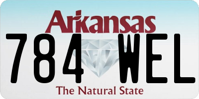 AR license plate 784WEL