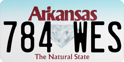 AR license plate 784WES